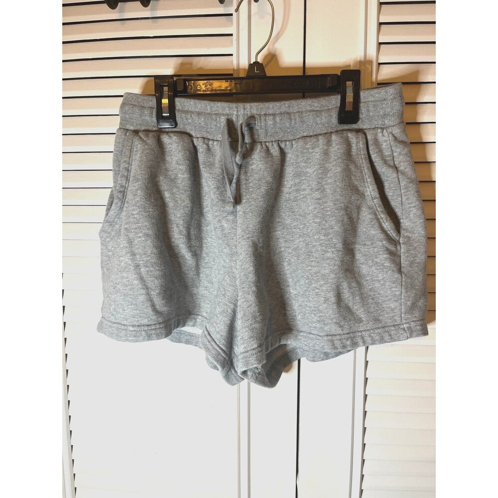 Colsie Women's Fleece Lounge Pull On Shorts Gray